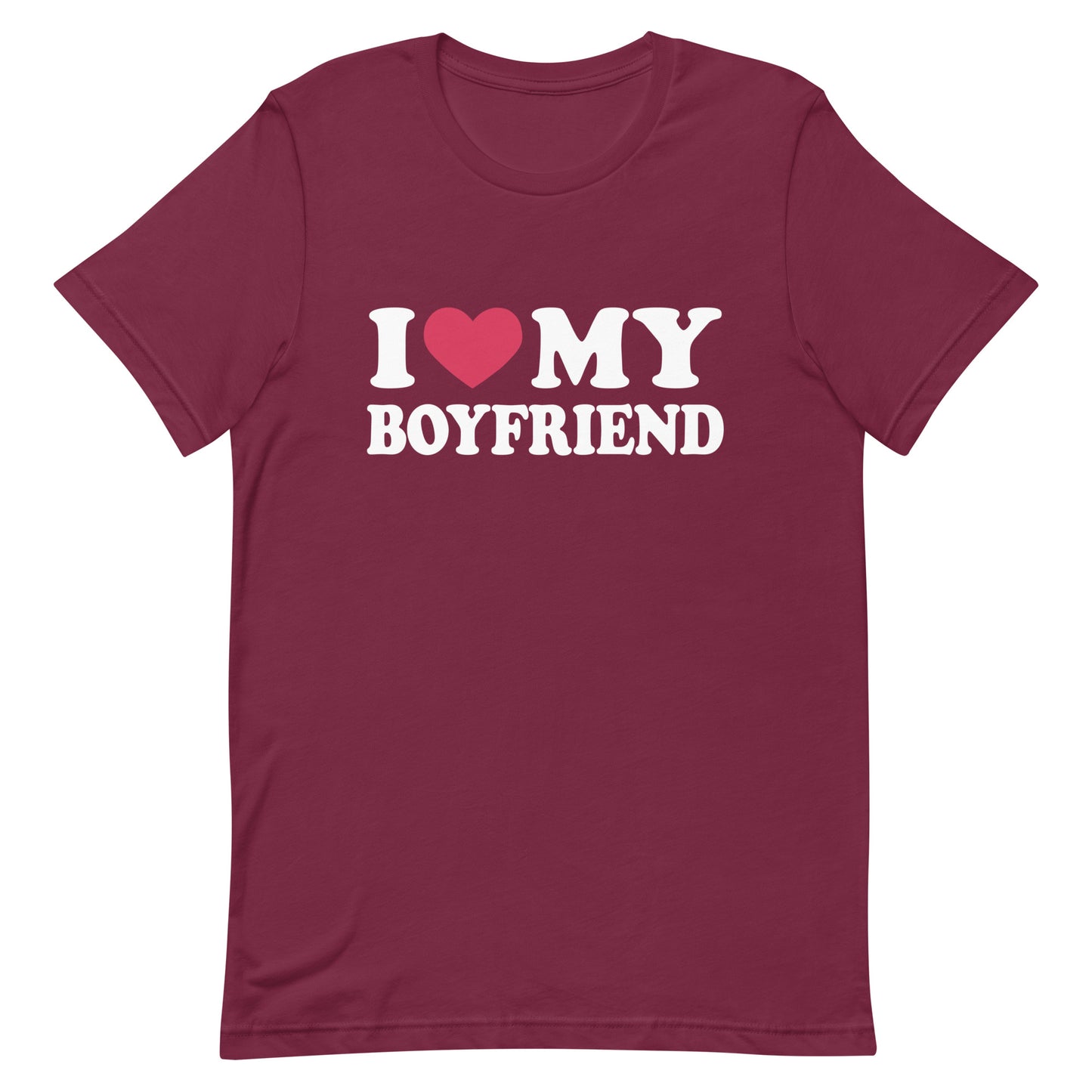 I love my boyfriend t shirt mockup