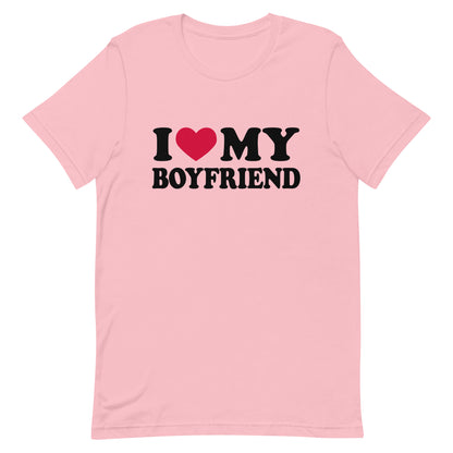 I love my boyfriend t shirt mockup